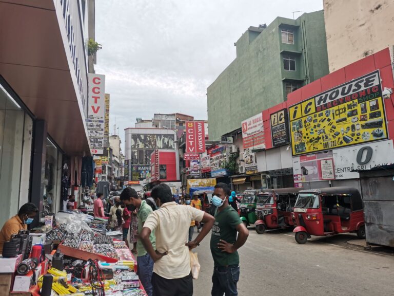A busy street in area Colombo 11, Colombo, Sri Lanka