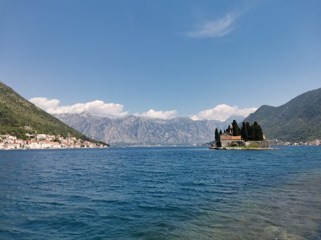 Our lady of the rocks island situated on the bay of Kotor