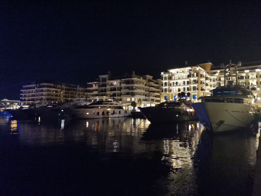 Porto Montenegro at night in Tivat, Montenegro - Tivat Travel Guide