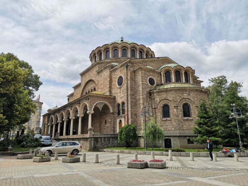 Sveta Nedelya Orthodox Church in Sofia, Bulgaria is one of four religious buildings in the square of religious tolerance in Sofia