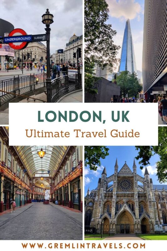 London Travel Guide - Pinterest - UK